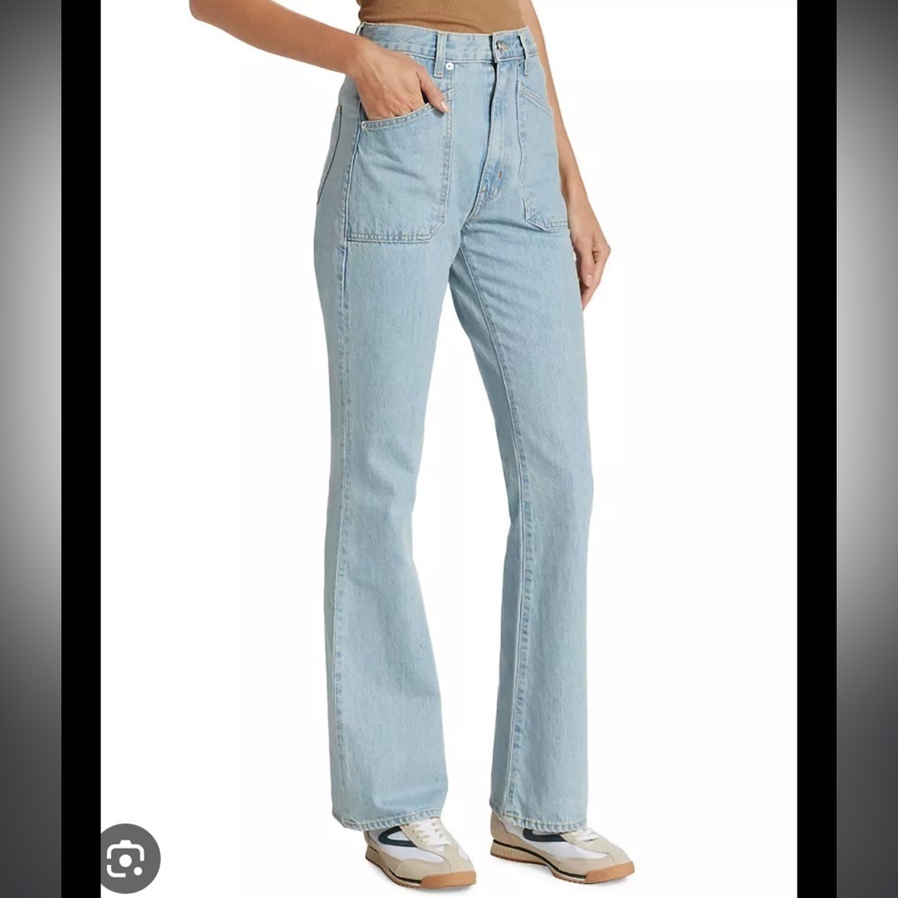 Slvrlake Charlotte Clear Skies High Rise Bootcut Flare Light Wash Jeans size 25 - Picture 2 of 13